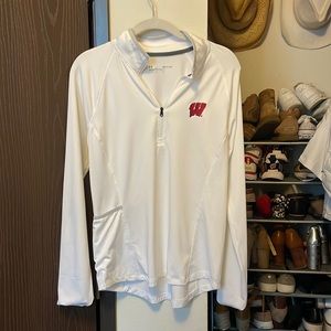 small wisconsin under armour quarter zip